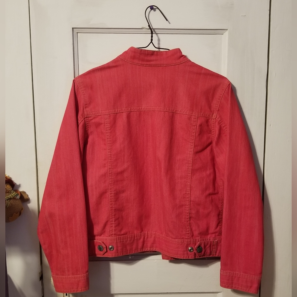 High Sierra Red Buttoned Denim Jacket - Picture 3 of 3